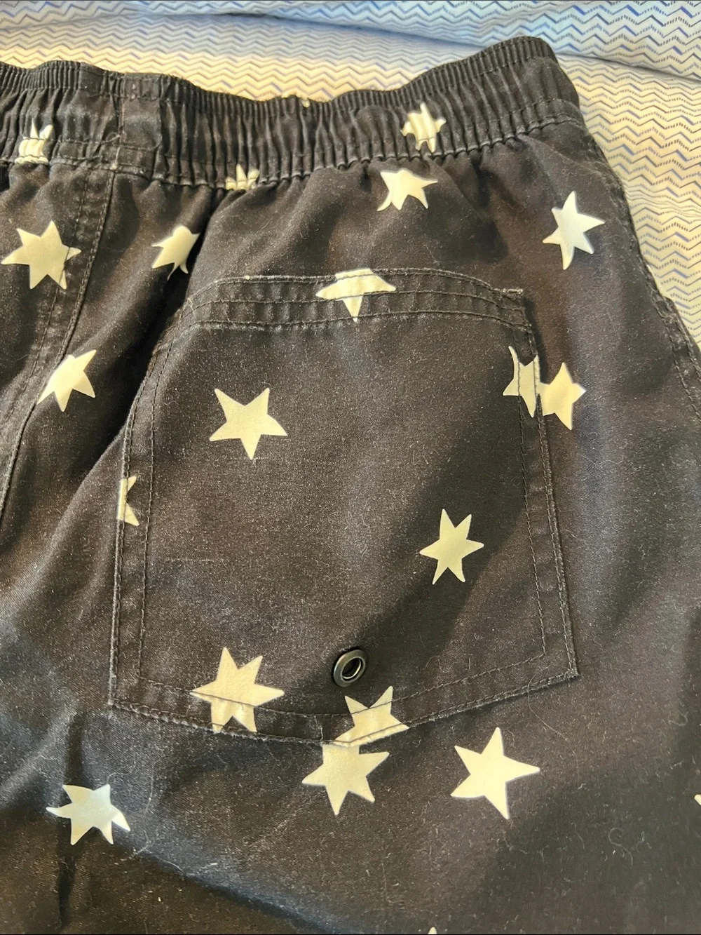 Tea Collection Black Star-Print Swim Trunks